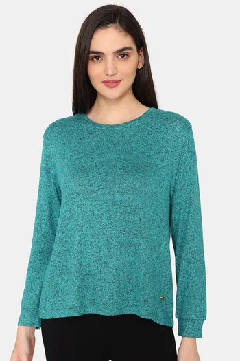 Jaspe Knit Poly Sweatshirt